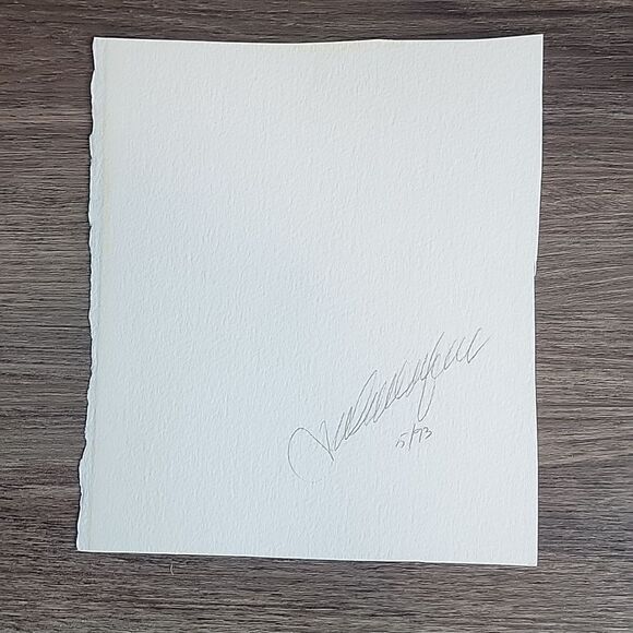 Original watercolor close up of a tiger Lilly titled " LILY " signed on back - Picture 5 of 8